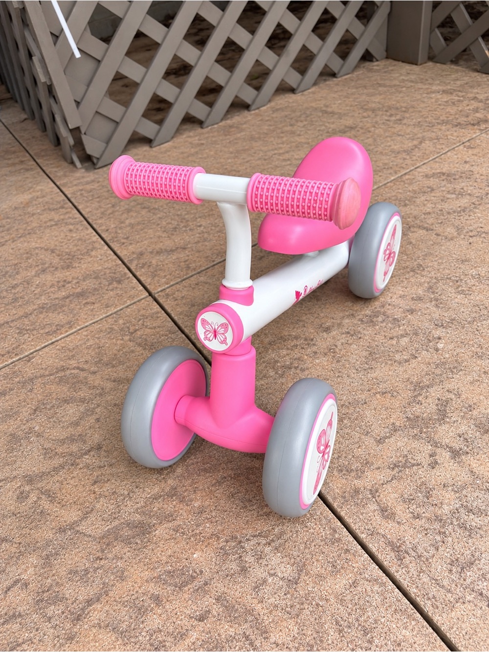 Kids Pink Ride-On Balance Bike - Lightweight Toddler Scooter